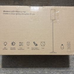 12w Modern LED Floor Lamp W/remote & pedal switch