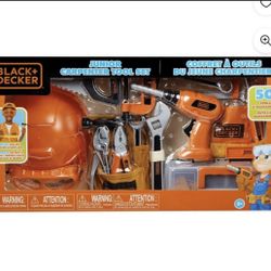 Black & Decker Junior Carpenter Tool Set with 50 tools and accessories including Tool Belt and Safety Vest