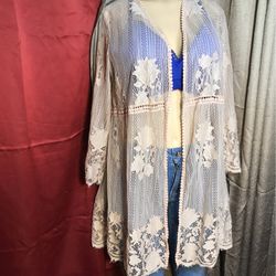 Lace Cardigan  Size L $4