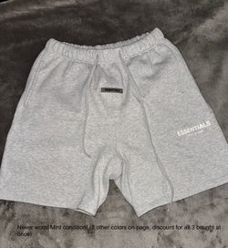 Fear of God Light Oatmeal Grey Essentials Shorts Size Large