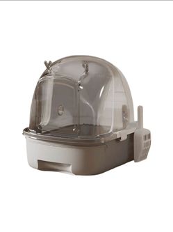 Cat Litter Box with Lid, Fully Enclosed Litter Pan Drawer, Type Cat Toilet with Scoop New! (READ)