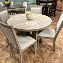 $349 No Tax 5-Pc Dining Set 
