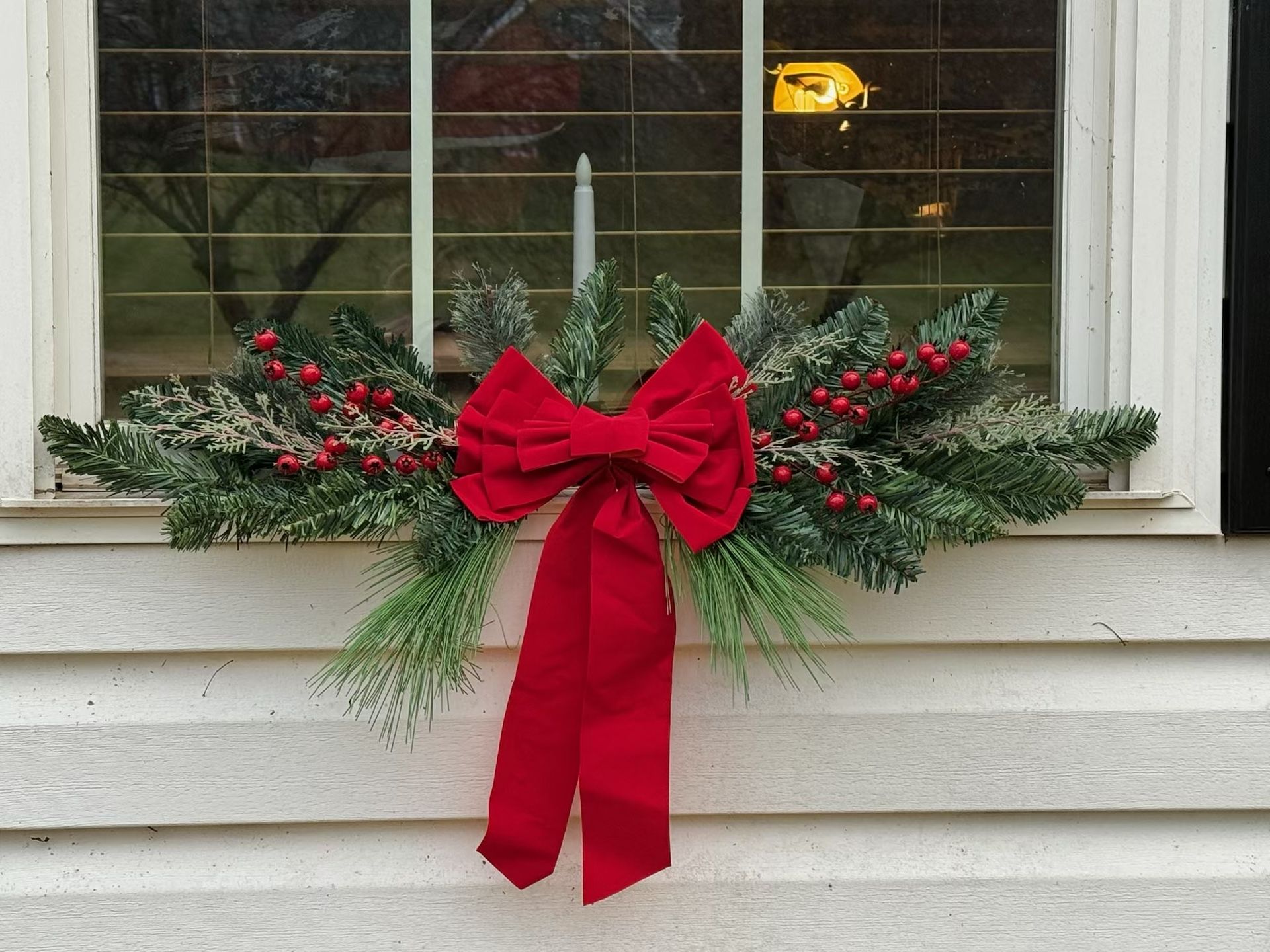 Christmas Pine Window Swags