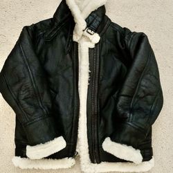 Shearling Military Bomber Jacket MEDIUM