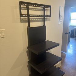 Tv stand with floating shelves