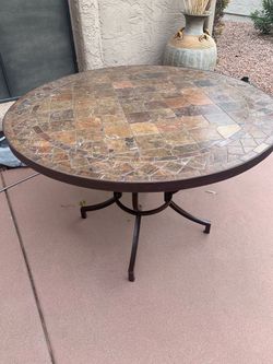 48”mosaic stone top table