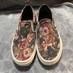 VANS Authentic Moody Floral Rose Slip-on Size 5mens/6.5 Women’s