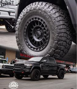 37/12.50R18 Toyo RT Trail with Kmc IMS All Black 18” 6 Lug !!