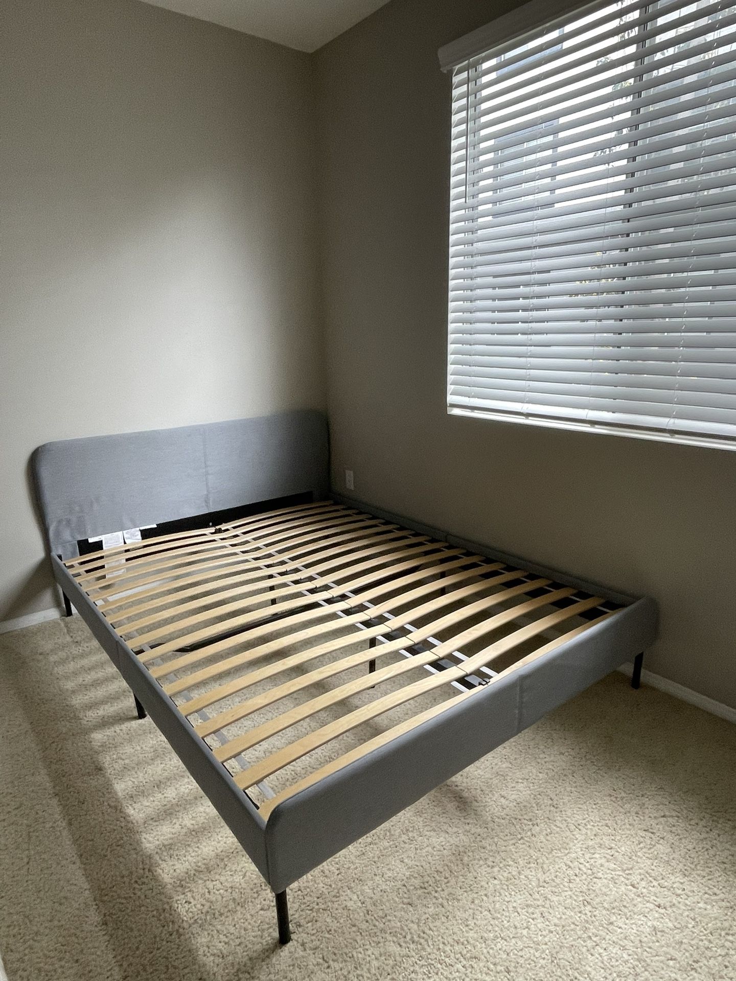 Queen Size Gray Bed Frame