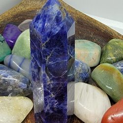 Sodalite Obelisk Hexagonal "Deepened Intuition" 1
