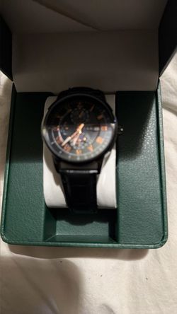 Black Dress Watch with Rose Gold Accents