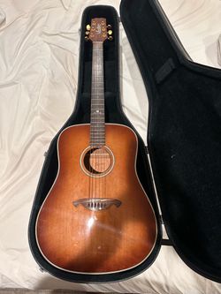 Vester by Segovia Acoustic Guitar – Sunburst – Hard Case Included