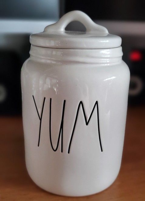 Rae Dunn Babby Canister "YUM"