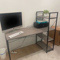 Computer Desk with Shelves