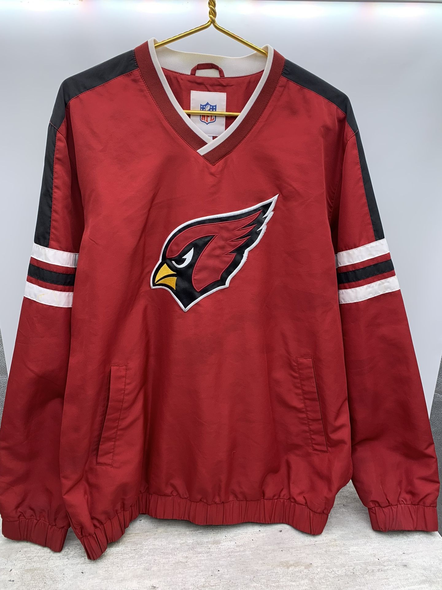 Arizona Cardinals Men's V-Neck Pullover Windbreaker Jacket