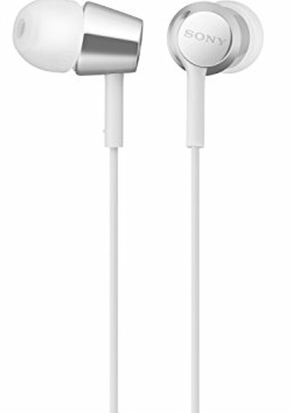 Sony Earbuds With Microphone, In-Ear Headphones And Volume Control, Built-In Mic Earphones For Smartphone Tablet Laptop 3.5mm Audio Plug Devices, Whit