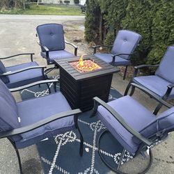 Patio Furniture With Fire 🔥 Pit Include All In Great Shape 