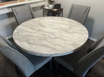 MARBLE DINING TABLE SET