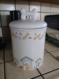 Doggie treat canister