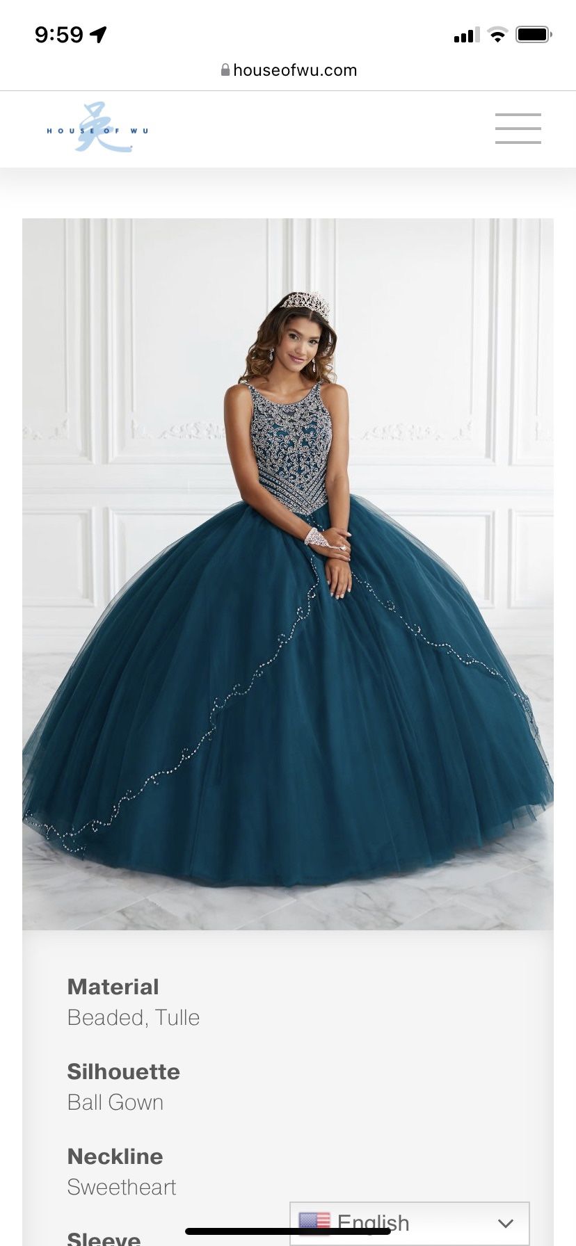 XV dress