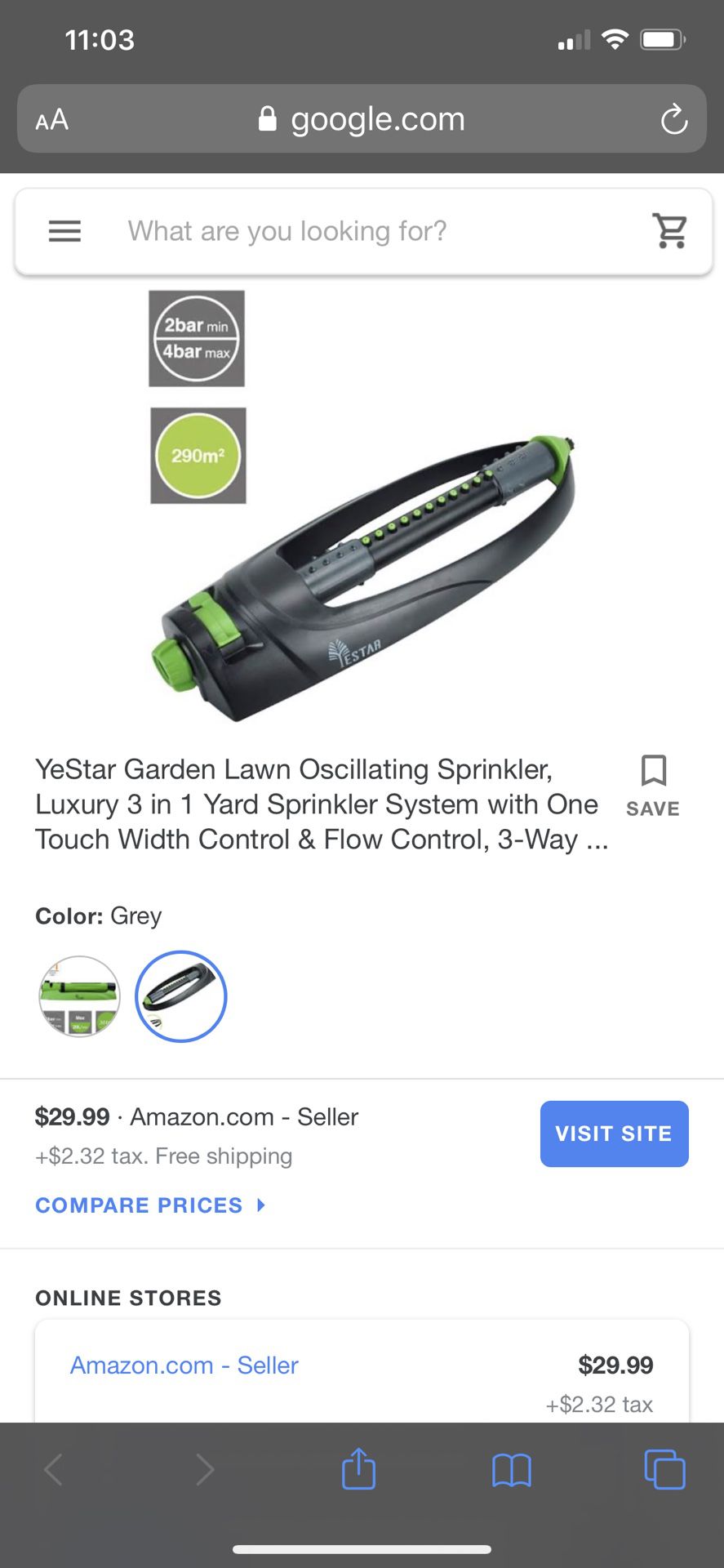 YeStar Garden Lawn Oscillating Sprinkler, Luxury 3 in 1