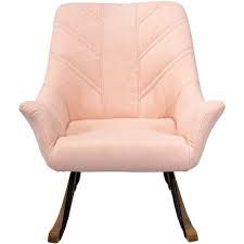 Hanover Nara Rubberwood High Back Rocking Chair, Pink