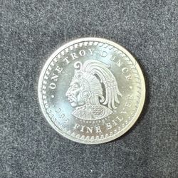 AZTEC CUAUHTEMOC & CALENDAR SILVER 