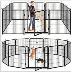 Dog Playpen Outdoor Extra Wide 12 Panels Heavy Duty Dog Fence 40"