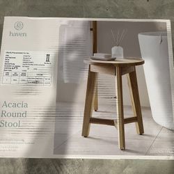 Haven Acacia Round Stool 17.7inH X 15.3inDia $50 Each 