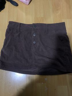 Brown Codoroy Skirt Size Small In Women 