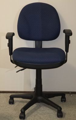 Office desk chair with many position adjustments