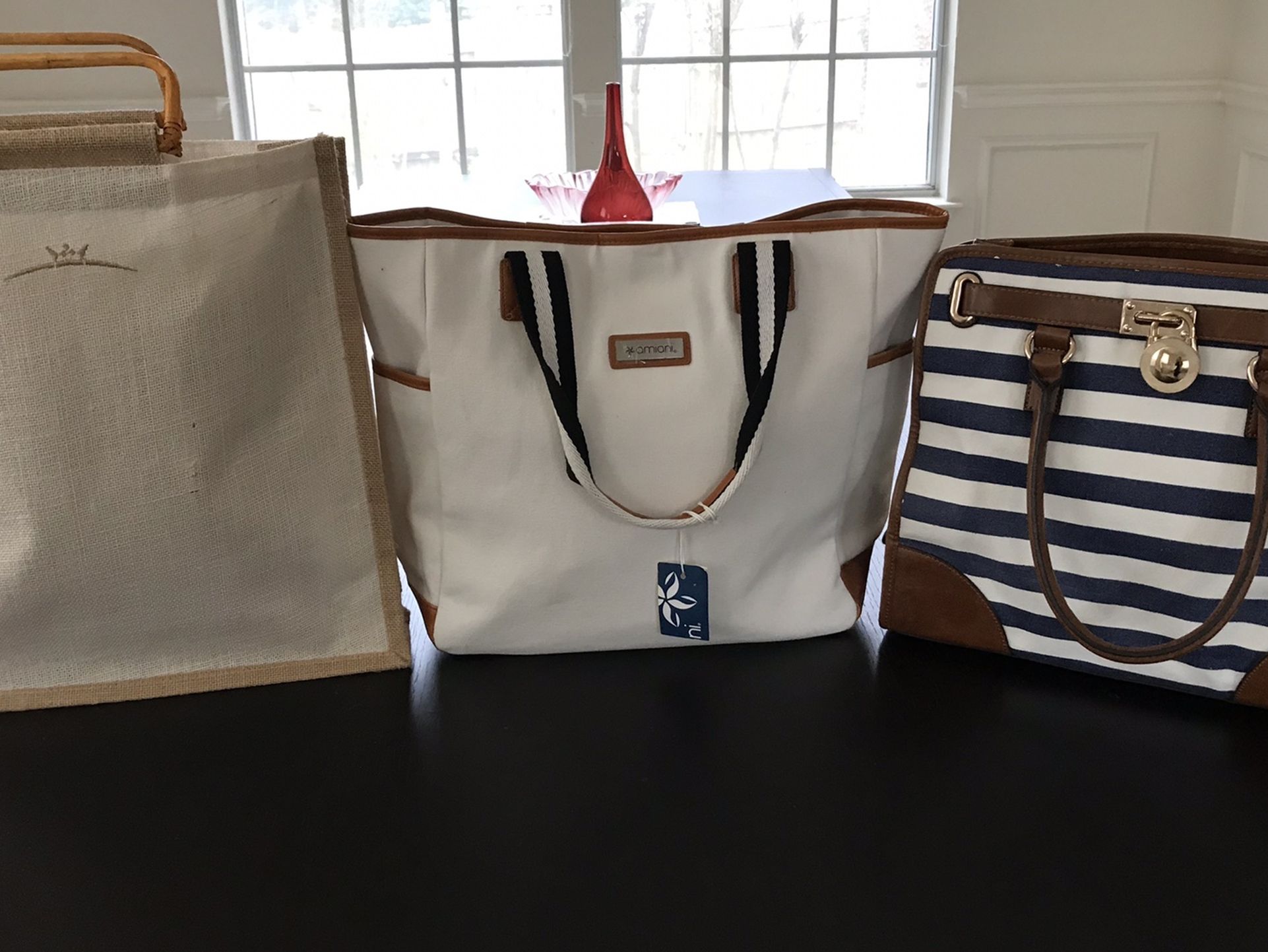 4 Purses Tote Canvas And Cross shoulder Bags