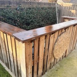 Wooden Bar With Aztec Calendar 