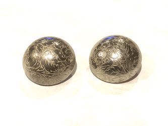 Silver tone clip on earrings