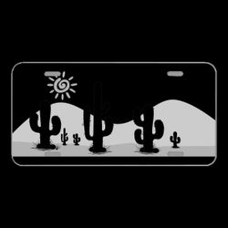 License Plate Novelty Car Front Cactus Cacti Desert Flora