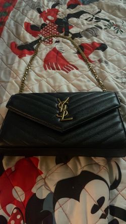 Black YSL Saint Laurent Paris bag