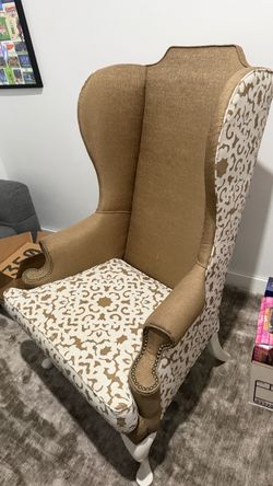 Tall wingback accent chair