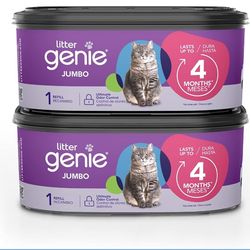 New Litter Genie Jumbo Refills 2-Pack Ultimate Odor Control
