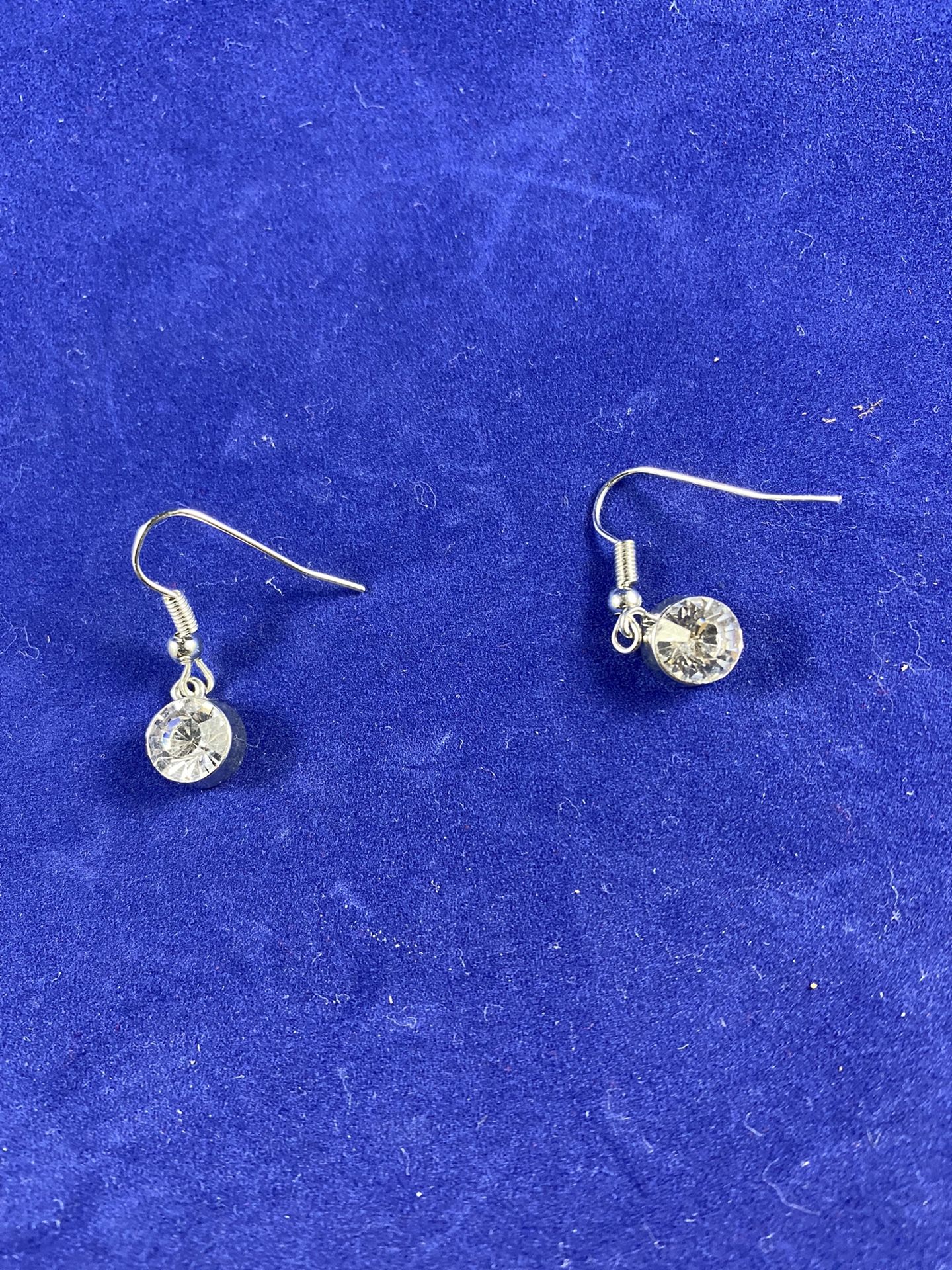 Silver Cubic Zirconium Dangle Earrings
