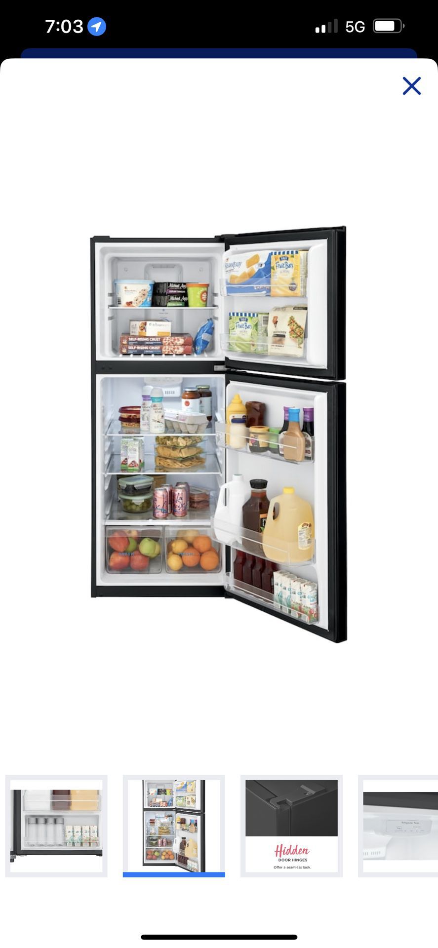 Frigidaire 11.6 cu-ft Counter Depth Top-Freezer/Refrigerator, Energy Star  