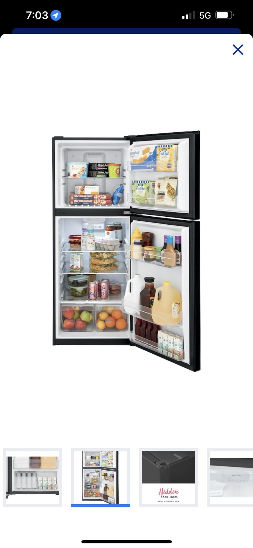 Frigidaire 11.6 cu-ft Counter Depth Top-Freezer/Refrigerator, Energy Star