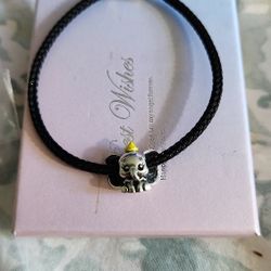 Brand New Leather Bracelet With Disney Dumbo Charm 