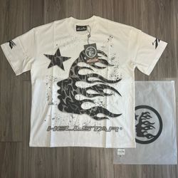 White HELLSTAR Graphic T-Shirt (M/L/XL)