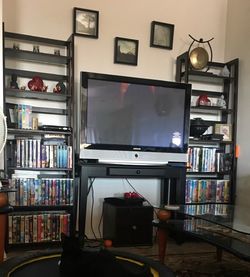 Pair of Tall Espresso Display Bookshelves – Great for Books, Décor & Storage