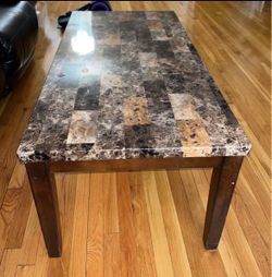 Gorgeous Faux Marble Rectangular Coffee Table-