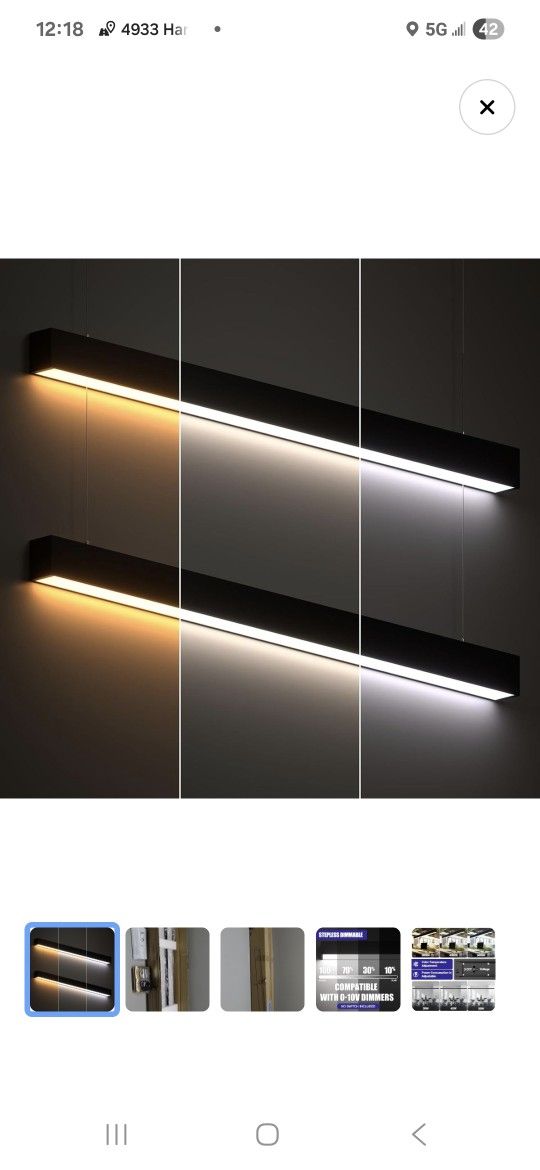 Led 4 feet JTT Linear Light Fixture 2 Items