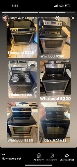 Gas Oven Range / Electric Oven Range prices star $150