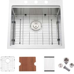 Wesliv Bar Or Kitchen Island Stainless Steel Work Station/Sink