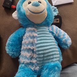 PLUSH 14" blue MONKEY  CREAM blue SOFT 