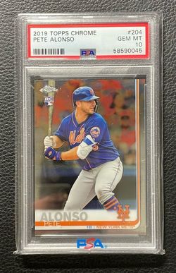 2019 Pete Alonso Topps Chrome Rookie Card PSA 10 - Gem Mint